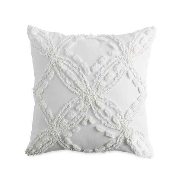 Metallic Chenille Cushion - Ivory